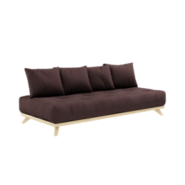 Daybed Senza Clear Laqué Matelas Senza Daybed Brun