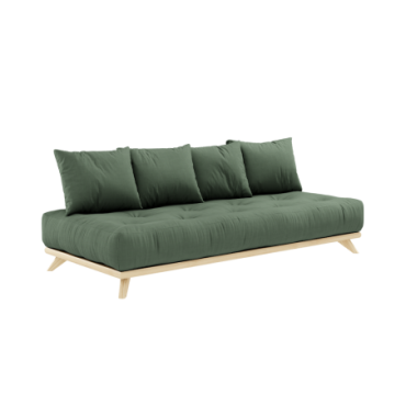 Daybed Senza Clear Laqué Matelas Senza Daybed Vert Olive