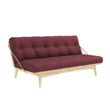 Canapé-lit Folk Clear Laqué Matelas Mixte 5 Couches Bordeaux