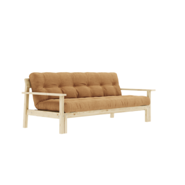 Canapé-lit Unwind Clear Laqué Matelas Mixte 5 Couches Brun Fudge