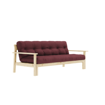 Canapé-lit Unwind Clear Laqué Matelas Mixte 5 Couches Bordeaux