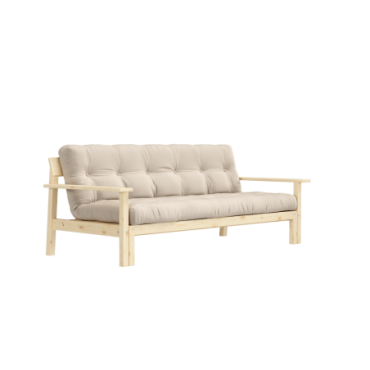 Canapé-lit Unwind Clear Laqué Matelas Mixte 5 Couches Beige