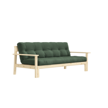 Canapé-lit Unwind Clear Laqué Matelas Mixte 5 Couches Vert Olive