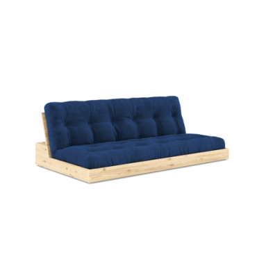 Futon Base Clear Matelas Bleu Royal