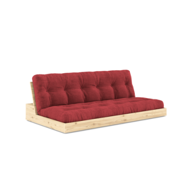 Futon Base Clear Matelas Rouge Rubis