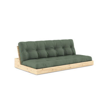 Futon Base Clear Matelas Vert Olive