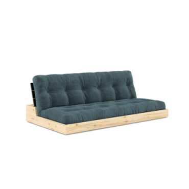 Futon Base Black Night Matelas Bleu Pâle