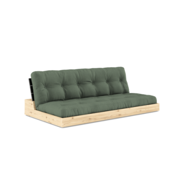 Futon Base Black Night Matelas Vert Olive