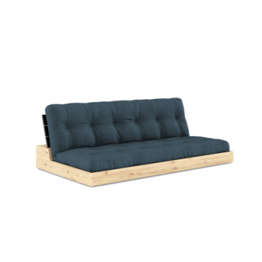 Futon Base Black Night Matelas Bleu Pétrole