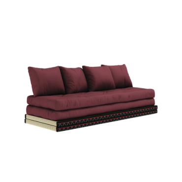 Futon Chico Bordeaux 2 Tatami 80 X 200 L. 2 Matelas Bordeaux