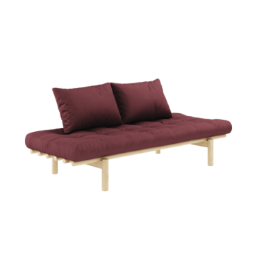 Daybed Pace Clear Laqué Matelas Mixte 4 Couches Bordeaux