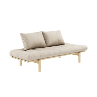 Daybed Pace Clear Laqué Matelas Mixte 4 Couches Beige