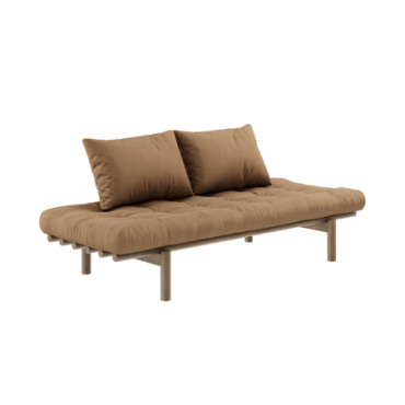 Daybed Pace Laqué Brun Carob Matelas Mixte 4 Couches Mocca