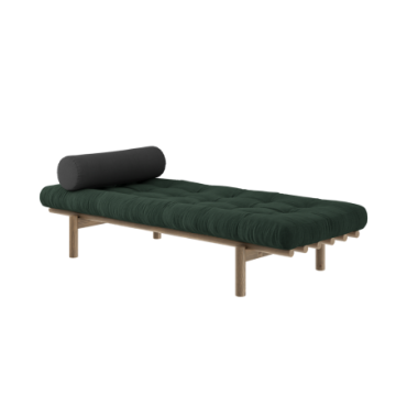 Daybed Next Laqué Brun Carob Matelas 4 Couches Mixtes Algues