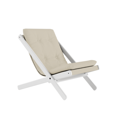 Chilienne Boogie Hêtre Blanc Laqué Matelas Boogie Beige