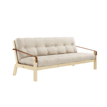 Canapé-lit Poetry Clear Laqué Matelas Mixte 5 Couches Beige