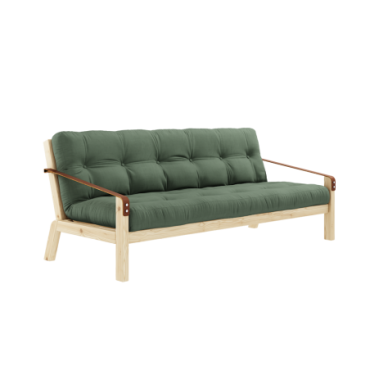 Canapé-lit Poetry Clear Laqué Matelas Mixte 5 Couches Vert Olive