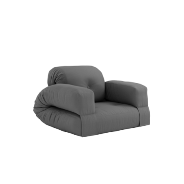 Fauteuil Hippo convertible Chaise Extérieur Gris Foncé