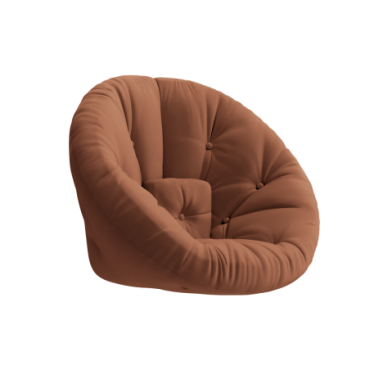 Fauteuil Nido Brun Argile