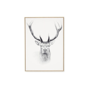 Tableau Tête de Cerf N/B