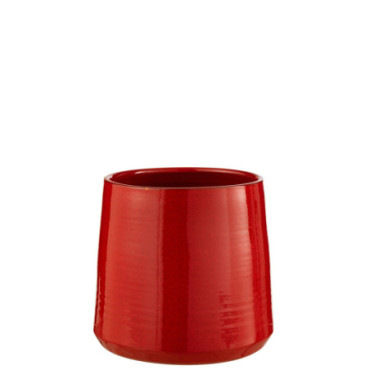 Cache-pot Rond Ceramique Rouge L