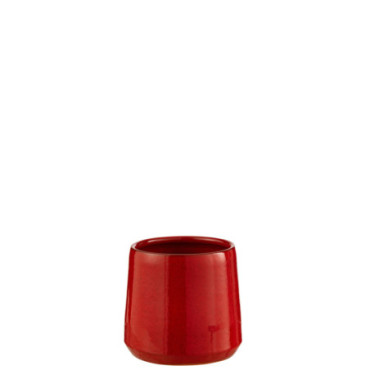 Cache-pot Rond Ceramique Rouge S