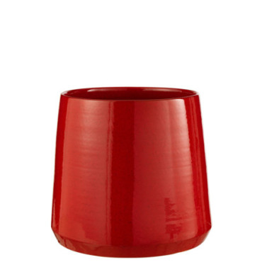 Cache-pot Rond Ceramique Rouge Xlarge