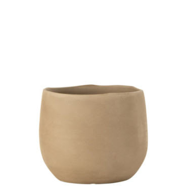 Cache-pot Uni Ceramique Beige L