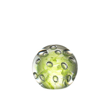 Presse Papier Bulles Verre Vert S