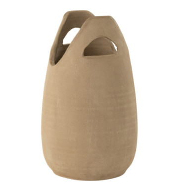 Vase Anse Ceramique Beige L