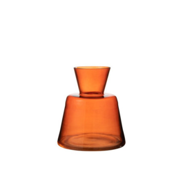 Vase Conique Verre Orange S