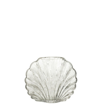 Vase Coquillage Verre Transparent S