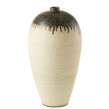 Vase Lombok Ceramique Beige/Brun L