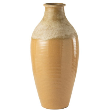 Vase Moderne Ceramique Brun Clair L