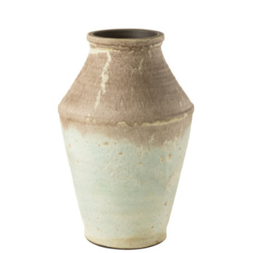 Vase Nice Ceramique Aqua Gris L