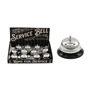 Cloche de service de bureau noir et argent