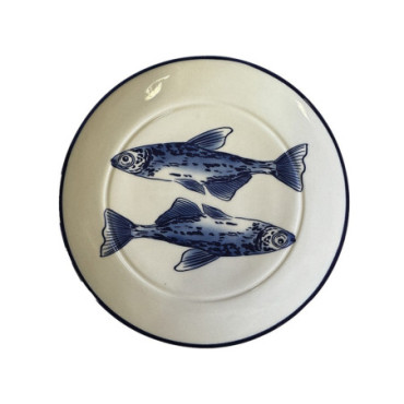 Assiette dessert fish D18,8 H2,3cm