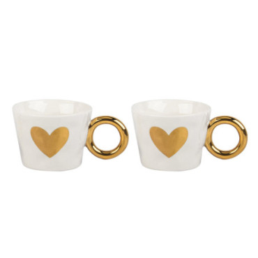 Set de 2 tasses matins calins cur blanc