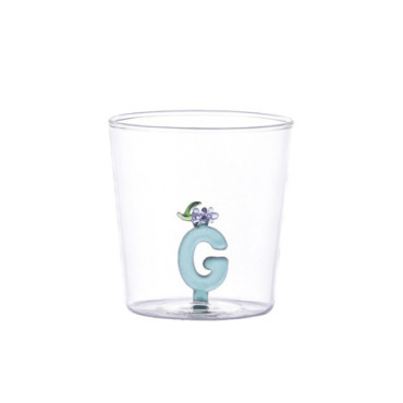 Verre nature alphabet G Raisin