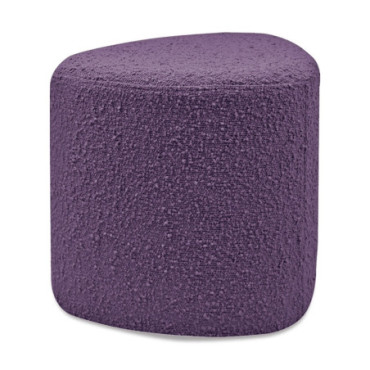 Tabouret Eve tissu bouclette violet L45 P35 H35cm