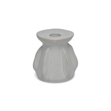 Bougeoir ethnic blanc Petit D8 H6,7cm