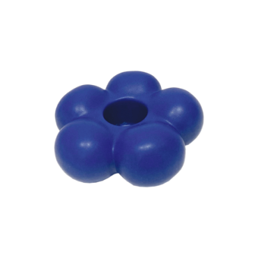 Bougeoir céramic fleur bleu D8,7 H3,3cm