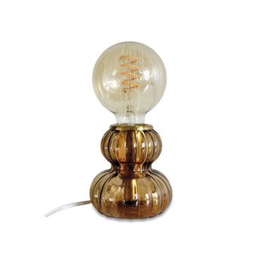 Lampe base Eli ambre D11 H11,5cm