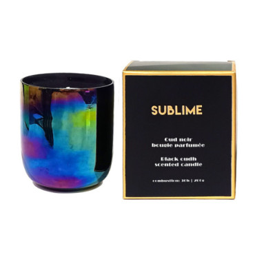 Bougie message sublime oud noir D7,3 H9cm