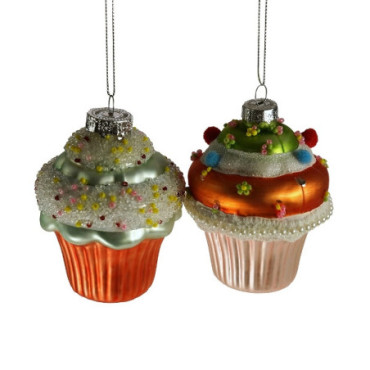 Pendentif en verre Muffin