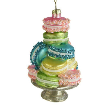 Pendentif en verre Plaque à macaron