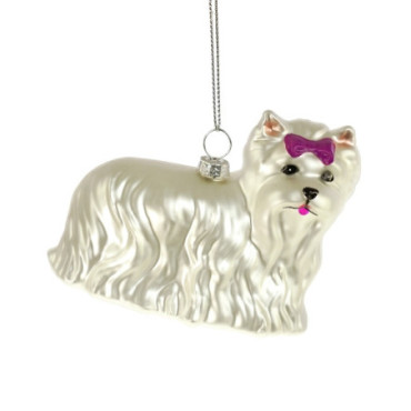 Pendentif en verre Tiffany blanc