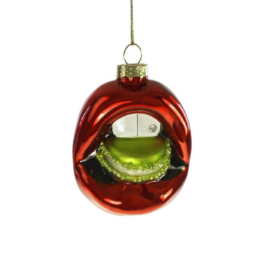 Pendentif Macaron-Lips rouge vert