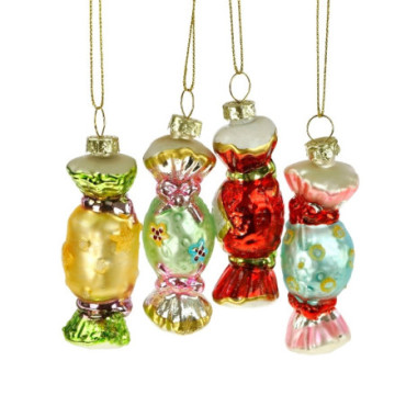 Pendentifs en verre Bonbon x4