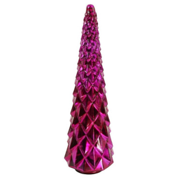 Sapin de verre magenta brillant